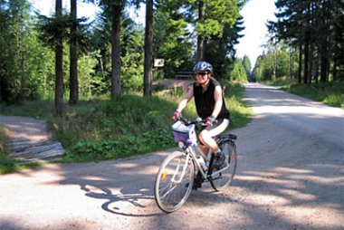 Here you see a cyclist