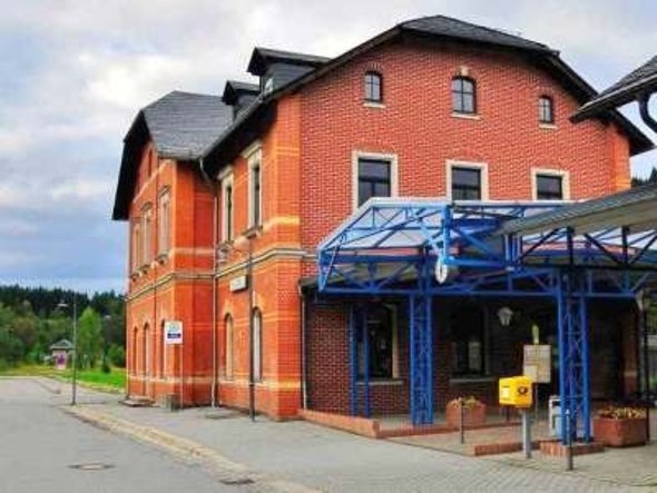 Here you can see the train station of Johanngeorgenstadt